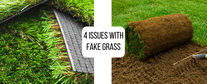 fake grass versus real lawn